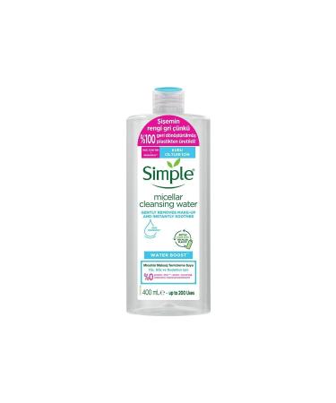 Simple Water Boost Micellar Makeup Remover Water For Dry Skin Face Eyes and Lips 400 Ml - Buy Online on GoSupps.com