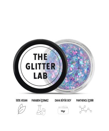 The Glitter Lab Gel Form Shiny Glitter - Blue Stars