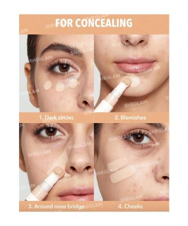 SHEGLAM COMPLEXION BOOST CONCEALER multi-purpose concealer with sponge - Buy Online on GoSupps.com
