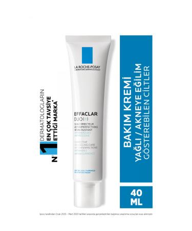 La Roche Posay Effaclar Duo + Moisturizing and Balancing Face Cream for Oily and Irregular Skin 40 Ml