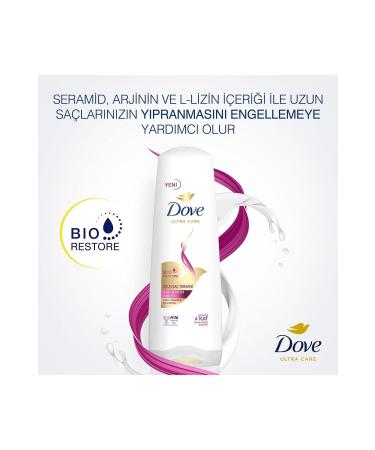 Dove Ultra Care Hair Care Shampoo Long Hair Therapy 400 ml X2 Hair Care Conditioner 350 ml - Buy Online on GoSupps.com