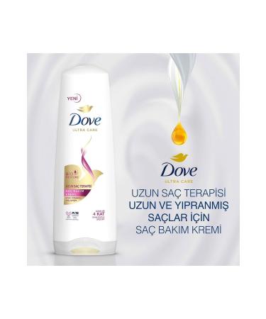 Dove Ultra Care Hair Care Shampoo Long Hair Therapy 400 ml X2 Hair Care Conditioner 350 ml - Buy Online on GoSupps.com