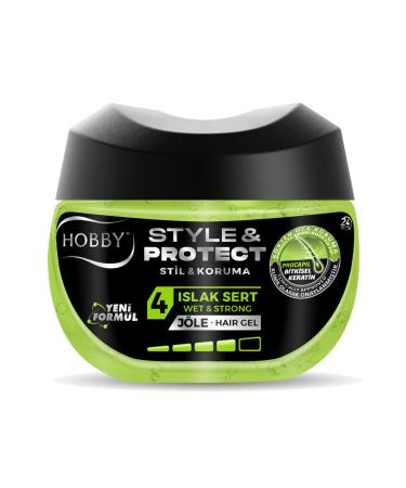Hobby Wet Hard Gel That Keeps Hair in Shape All Day Long With Its Strong Hold Formula-400 ml eleg.2242