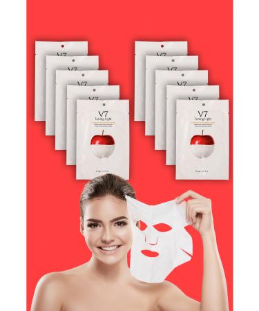 Alright 10 Pieces One Toning Light Sticking Instant Brightening Soothing Vitamin Mask XLMV7