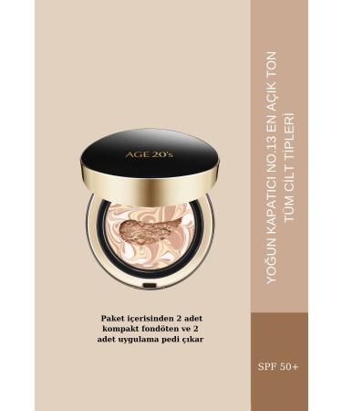AGE 20'S Intensive Cover Compact Foundation - (NO.13 VERY LIGHT SKIN)