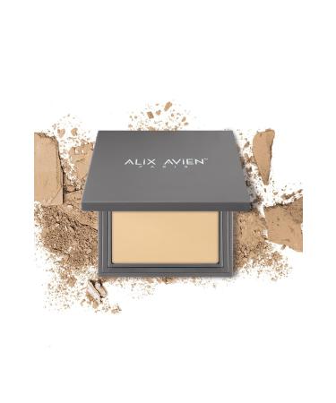 Alix Avien Compact Powder - Up to 12 Hours Longevity - Warm Skin Undertone - Compact Powder 09 Golden Sand