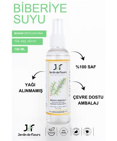 JARDIN DE FLEURS Rosemary Water 150 ml 0 Pure Aromatherapy Hydrosol Anti-Loss Stimulating Hair