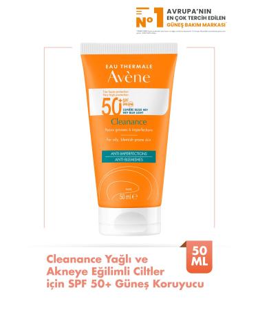 Avene Cleanance SPF50+ High Protection Sun Cream for Oily and Acne Prone Skin 50 ml