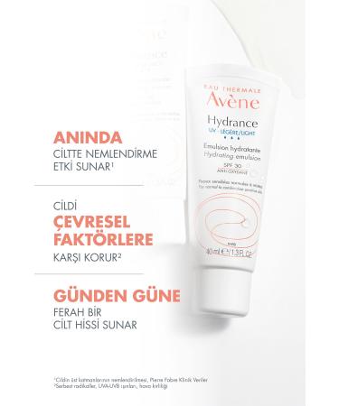 Avene Hydrance LIGHT SPF30+ Moisturizing Cream with Sun Protection for Normal Skin with Dehydration 40 ml x2 - Buy Online on GoSupps.com