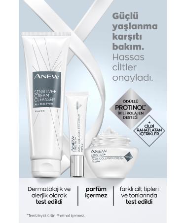 Avon Anew Sensitive Dual Collagen Face Cream for Sensitive Skin 50 Ml. - Buy Online on GoSupps.com