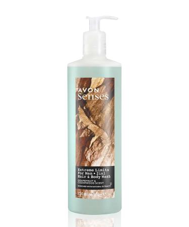 Avon Senses Extreme Limits 2 in 1 Hair and Body Shampoo for Men 720ml