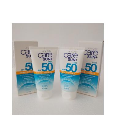 Avon Sun Spf 50 Oil-Free Sun Face Cream 50 ml 2 Pieces