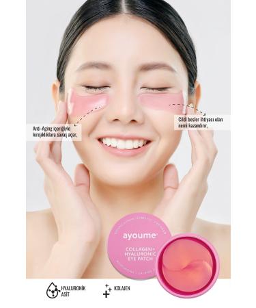 Ayoume Anti-Wrinkle Skin Brightening Collagen + Hyaluronic Eye Mask 1.4g x 60 Pcs - Buy Online on GoSupps.com