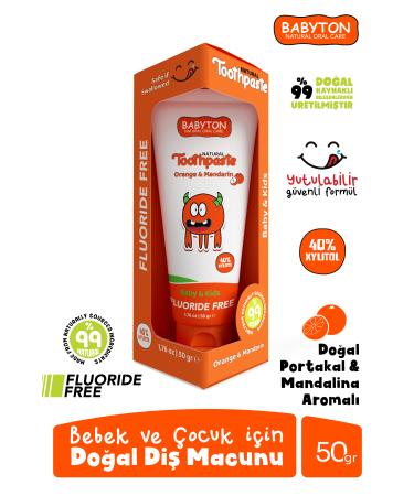 BABYTON Natural Orange & Tangerine Flavored Toothpaste