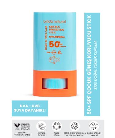 Bade Natural 0 Natural and Mineral Filter 50 Spf High Protection Children's Sunscreen Stick