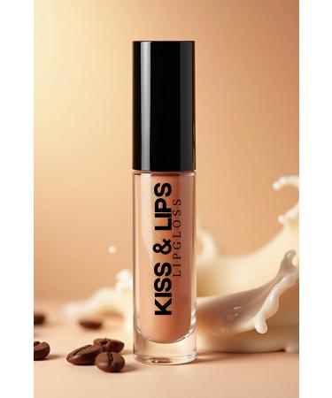 Kiss Lips Toffee Nut Latte Flavored Lipgloss 7mL