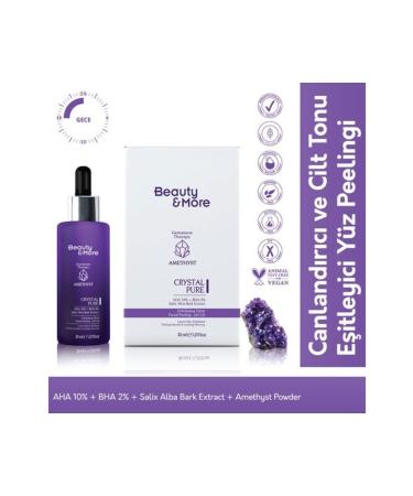 BeautyandMore Beauty&more Amethyst Crystal Pure Revitalizing and Skin Tone Equalizing Facial Peeling 30 Ml Aha 10% + B