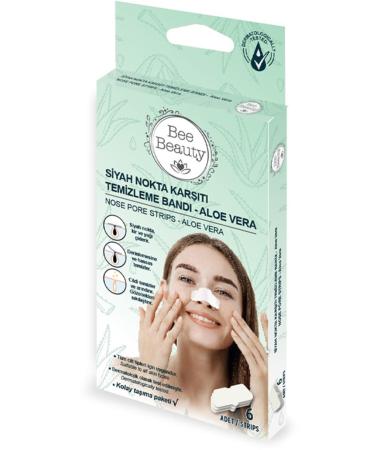 Bee Beauty Brand: Aloe Vera Blackhead Strip 6-Piece Category: Makeup Organizer