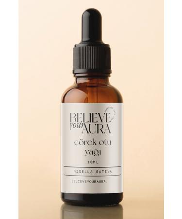 Believe Your Aura Black Cumin Oil - 0 Pure and Natural Skin and Hair Care Oil - Black Cumin Seed Oil - 10 ml