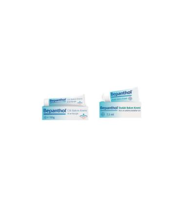 Bepanthol Skin Care Cream 100 gr Daily Moisturizing Lip Care Cream for Hands and Face 7.5 ml