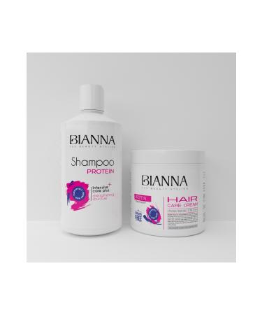 Bianna Non-foaming Salt-Free Shampoo 500 ml Sulfate and Paraben-Free Hair Conditioner 500 ml Protein Care