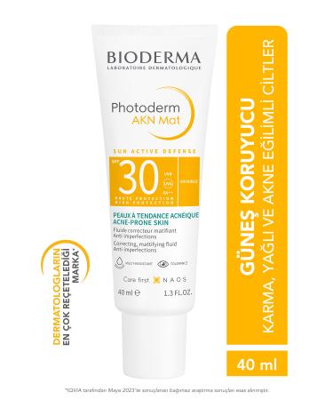 Bioderma Photoderm Akn Mat SPF30 Sunscreen with Mattifying Effect for Combination and Oily Skin 40ml