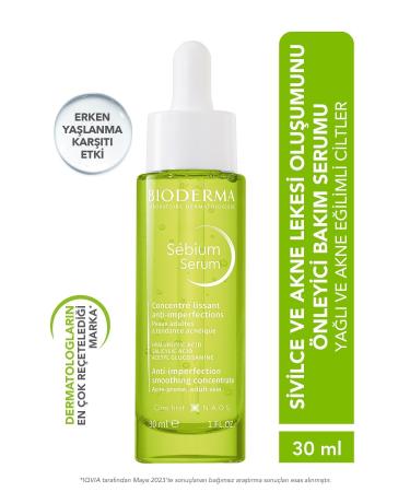 Bioderma Sebium Serum Acne Helps Prevent Acne Spots Anti-Aging Salicylic Acid 30 ml