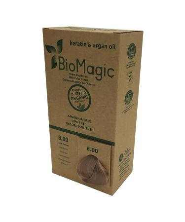 BioMagic Natural Hair Dye Brown No. 8.00//60 Ml..miracle0011