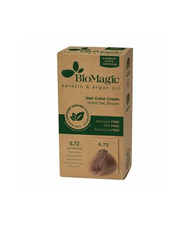 BioMagic Natural Hair Dye Light Ash Blonde No: 8.72