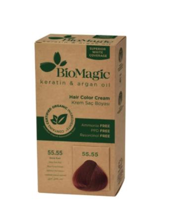 BioMagic Natural Hair Dye Wine Red No. 55.55__60ml..miracle0025