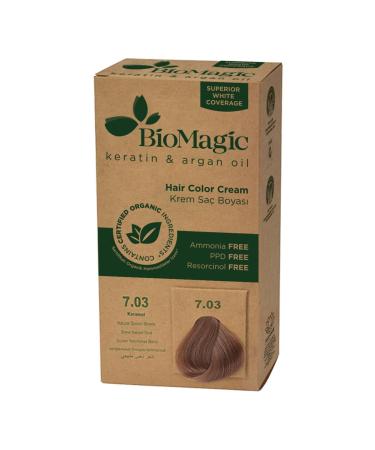 BioMagic Natural Organic Cream Hair Dye Caramel No. 7.03 GKProduct102