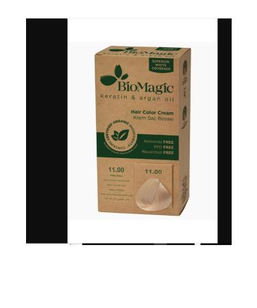 BioMagic Natural Organic Permanent Cream Hair Dye Ivory Blonde No. 11.00 60ML NEH R230625
