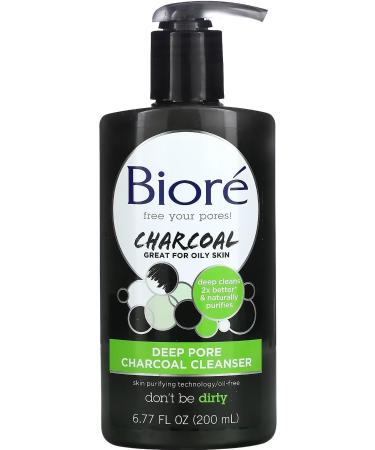 Biore Charcoal Deep Pore Cleanser for Oily Skin 200ml