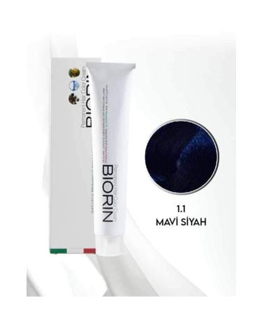 Biorin Permanent Hair Color Cream 100 ml No: 1.1 Blue Black