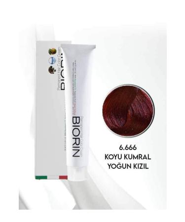 Biorin Permanent Hair Color Cream 100 Ml No: 6.666 Dark Blonde Intense Red