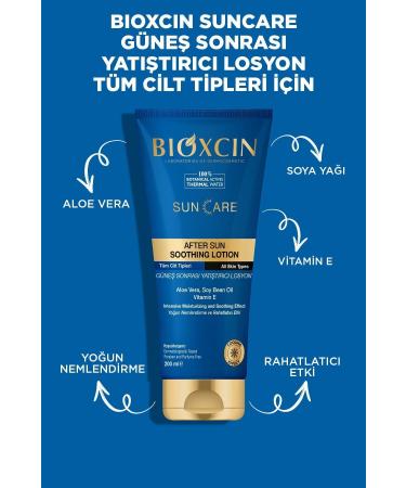 Bioxcin Sun Care After Sun Cream 200 Ml - Soothing Moisturizing Protective Aloe Vera Soybean Oil Vitamin E - Buy Online on GoSupps.com