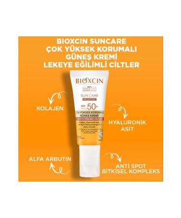 Bioxin Bioxcin Sun Care Melatone Spf 50 Very High Protection Sun Cream for Blemish Prone Skin 50 Ml