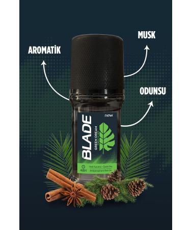 Blade Green Dream Men's Roll On 3x50 ml - Buy Online on GoSupps.com