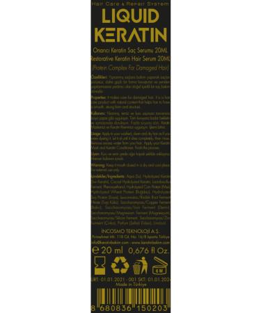 Liquid Keratin Repair Pure Keratin Serum (20 ML) - Natural Hair Keratin for Extremely Damaged Burnt Broken Hair - Buy Online on GoSupps.com