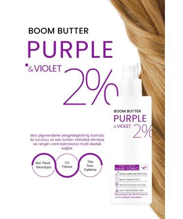 BOOM BUTTER Color and Hair Structure Protection Purple Purple Hair Tonic 150ML - Buy Online on GoSupps.com