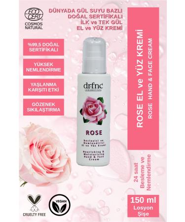 dr.fnc Rose Hand and Face Cream - Nourishing and Moisturizing - 150 Ml