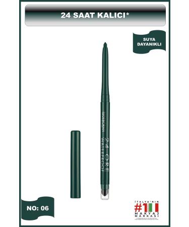 Deborah 24ore Waterproof Eye Pencil No: 6
