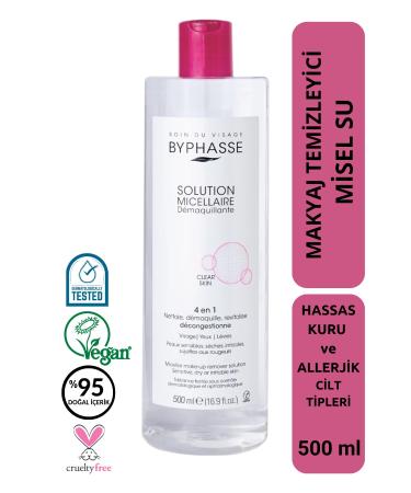 BYPHASSE Micellar Dual Phase Face and Make-up Remover All Skin Types 500ml