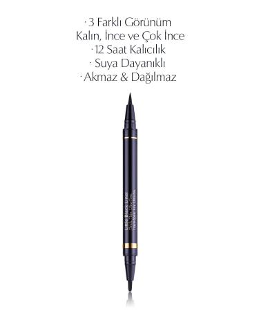 Estee Lauder Black Liquid Eyeliner - Little Black Liner Color: 01 Onyx - Thick Thin Very Thin