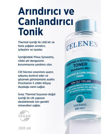 Celenes by Sweden Thermal Purifying & Revitalizing Toner 200 ml - Buy Online on GoSupps.com