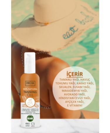 INCIA 0 Natural Tanning Oil Organic Avocado Oil Intense Bronzing Cocoa Carrot Sesame 150 ml - Buy Online on GoSupps.com