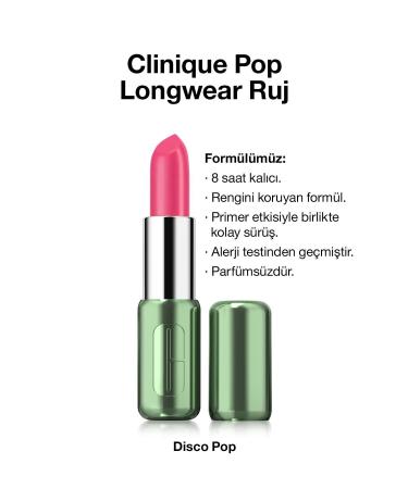 Clinique Rich Pigmentation Lasting All Day Satin Finish Lipstick-Disco Pop passi.3723