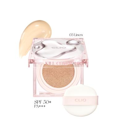 CLIO Intense Moisture and Shine Cushion Kill Cover High-glow Cushion Spf50 Pa (3 LINEN)