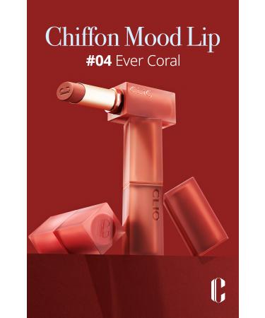 CLIO Soft Textured Light Matte Lipstick CLIO Chiffon Mood Lip (04 Ever Coral) - Buy Online on GoSupps.com