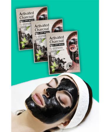 Dahaus 3 Pieces Blackhead Mask Active Charcoal Cure Applyable Face Mask XLM1332